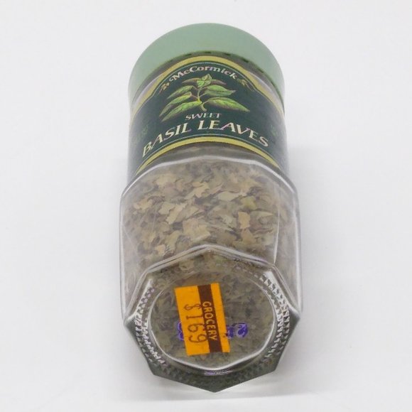 McCormick Sweet Basil Leaves 1985 Kitchen Decor Contents Considered Unusable VTG - Picture 5 of 7